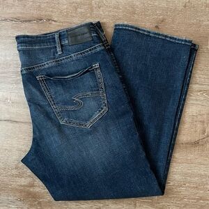 Silver Jeans Men's Indigo Straight Gordie Jeans size 38x30 Normcore nostalgic